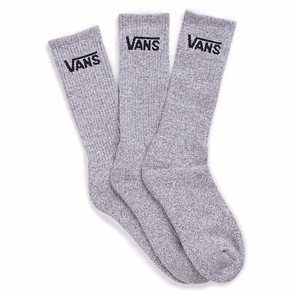 VANS CLASSIC CREW 3-PACK HEATHER GREY - Skateboards Amsterdam