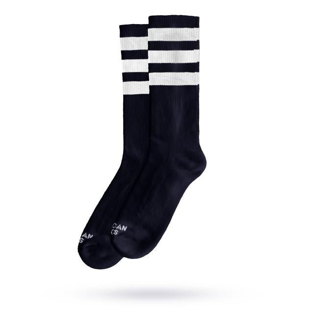 AMERICAN SOCKS MID HIGH BACK IN BLACK II BLK/WHITE-WHITE-WHITE