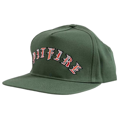 SPITFIRE OLD ARCH E SNAPBACK OLIVE/RED