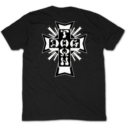 DOGTOWN CROSS LOGO T-SHIRT BLACK - Skateboards Amsterdam - 1