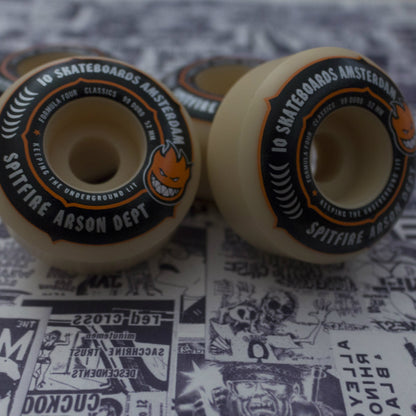 SPITFIRE X IO SKATEBOARDS AMSTERDAM FORMULA FOUR ARSON DEPT CLASSIC 99DU 54MM