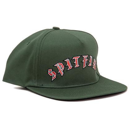 SPITFIRE OLD ARCH E SNAPBACK OLIVE/RED