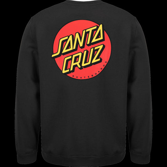 SANTA CRUZ CLASSIC DOT CHEST CREWNECK BLACK