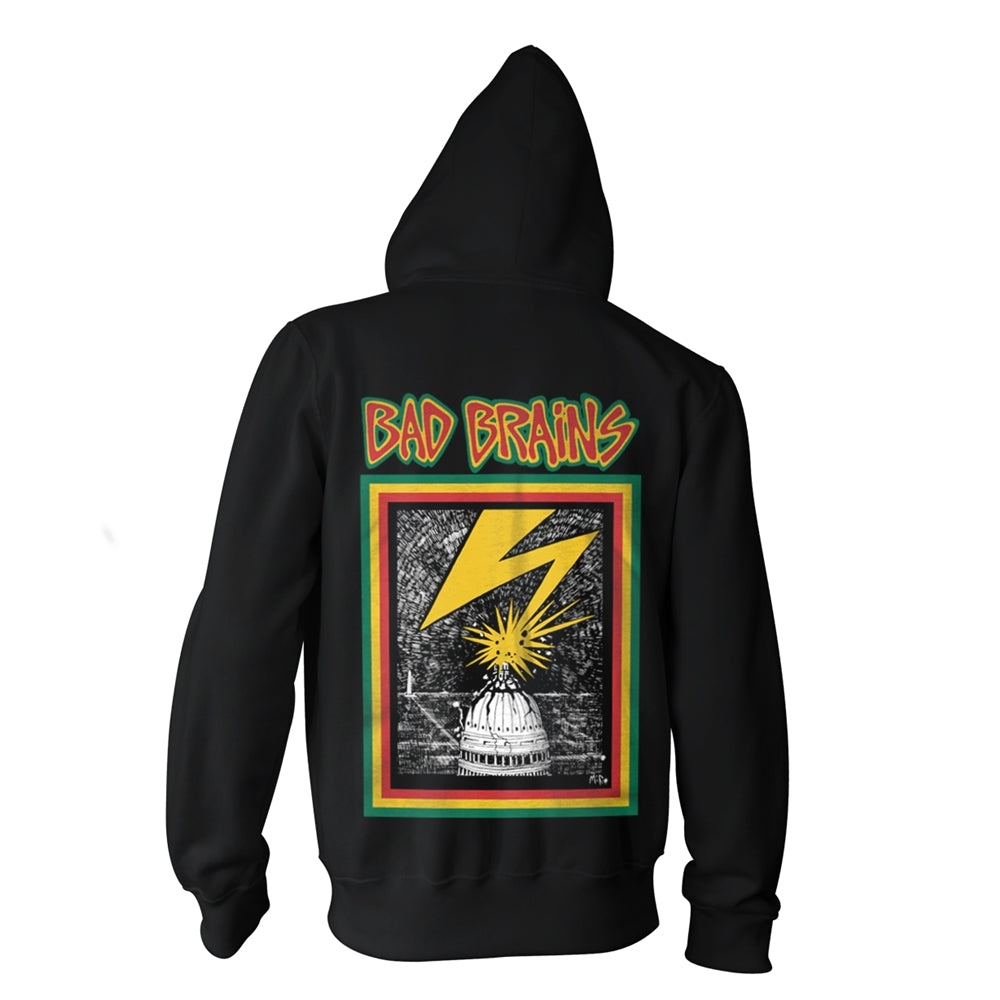 BAD BRAINS HOODED ZIPPER CAPITOL BLACK