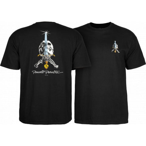 POWELL PERALTA SKULL AND SWORD T-SHIRT BLACK