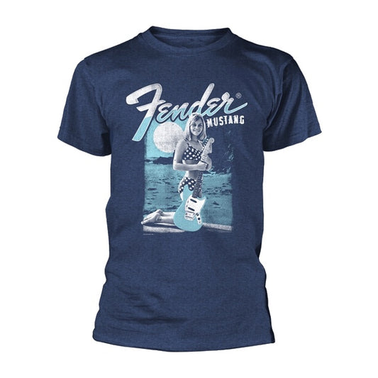 FENDER MUSTANG GIRL T-SHIRT NAVY