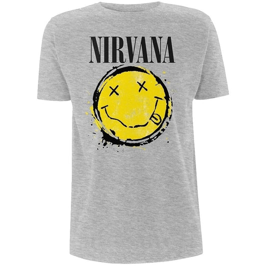 NIRVANA T-SHIRT SMILEY SPLAT