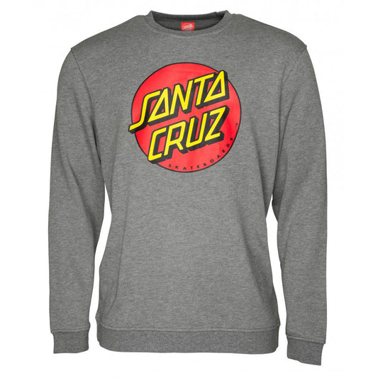 SANTA CRUZ CLASSIC DOT CREWNECK DARK HEATHER