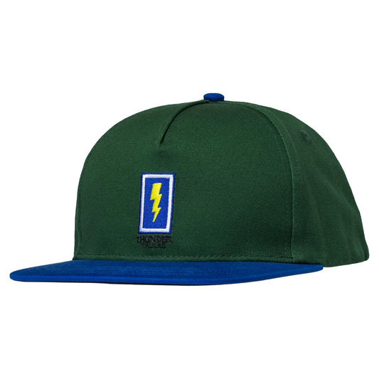 THUNDER BOXED BOLT SNAPBACK DARK GREEN/BLUE