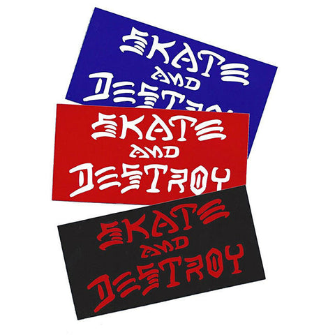 THRASHER SKATE AND DESTROY STICKER LARGE - Skateboards Amsterdam - 1