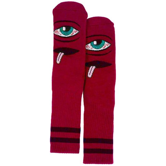 TOY MACHINE BLOODSHOT EYE SOCK DARK RED