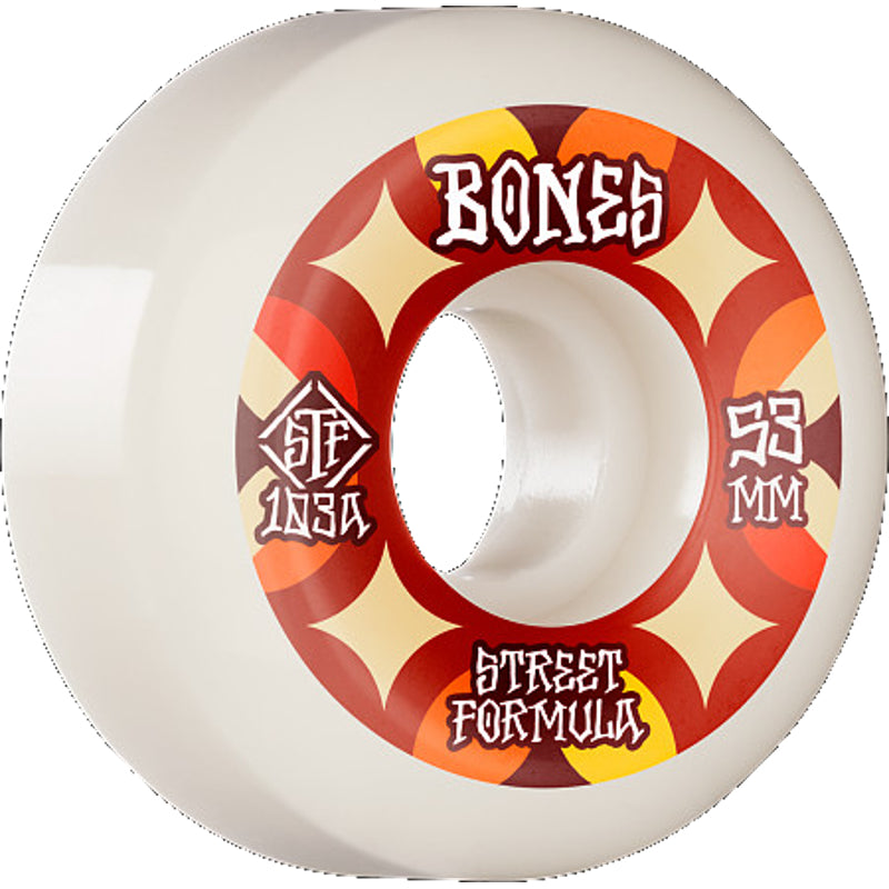 BONES STF RETROS V5 SIDECUT WHITE 103A 53MM