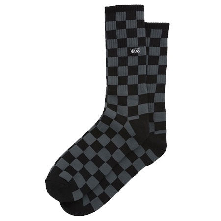 VANS CHECKERBOARD CREW SOCKS BLACK/CHARCOAL