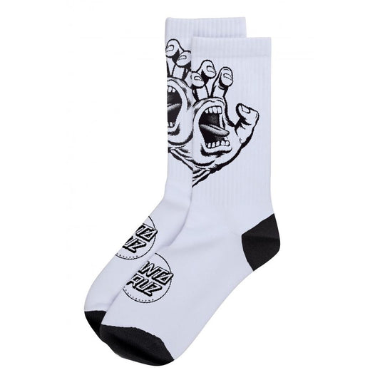 SANTA CRUZ SCREAMING HAND MONO SOCK WHITE