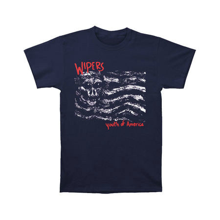 WIPERS YOUTH OF AMERICA T-SHIRT NAVY - Skateboards Amsterdam