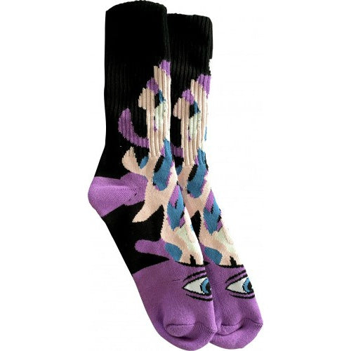 TOY MACHINE BARF SECT SOCK PURPLE