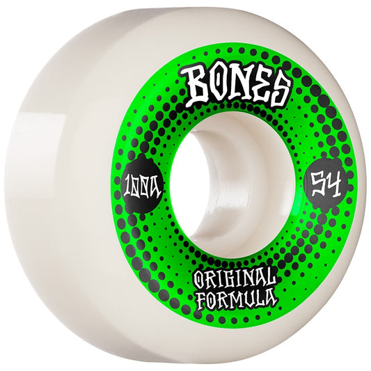 BONES 100'S V5 SIDECUT WHITE 54MM