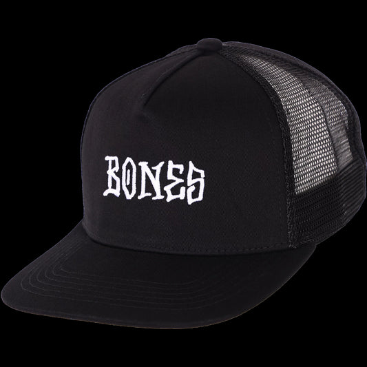 BONES STITCH TRUCKER HAT BLACK