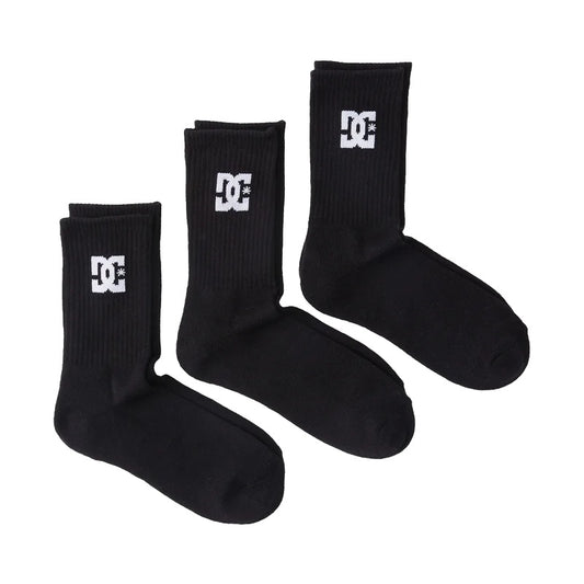 DC CREW SOCK 3-PACK BLACK