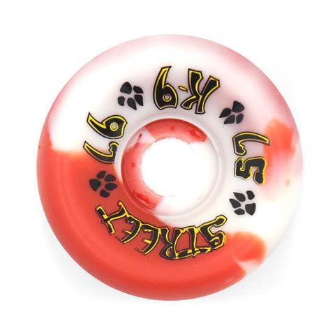 DOGTOWN K-9 RED/WHITE SWIRL 97A 57MM