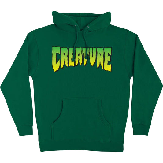 CREATURE LOGO HEAVYWEIGHT HOODED SWEATER DARK GREEN