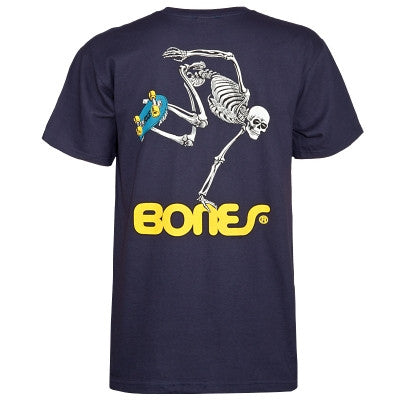 POWELL PERALTA SKATEBOARD SKELETON T-SHIRT NAVY - Skateboards Amsterdam - 1