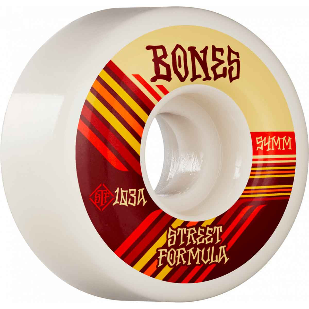 BONES STF RETROS V4 WIDE WHITE 103A 54MM