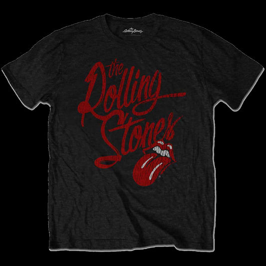 ROLLING STONES SCRIPT LOGO T-SHIRT BLACK