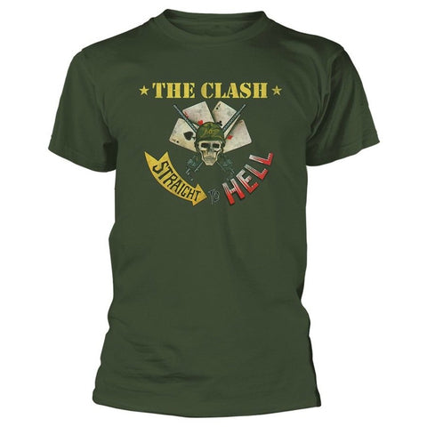 CLASH STRAIGHT ACES T-SHIRT MILITARY GREEN