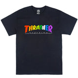 THRASHER RAINBOW MAG T-SHIRT BLACK