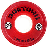 DOGTOWN K-9 CRUISER CLEAR RED 84A 59MM