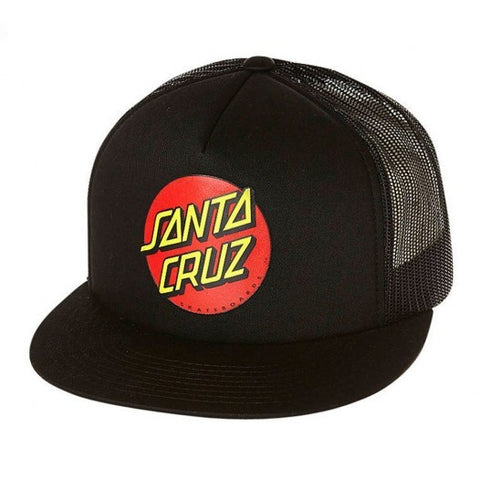 SANTA CRUZ CLASSIC DOT MESH CAP BLACK/BLACK
