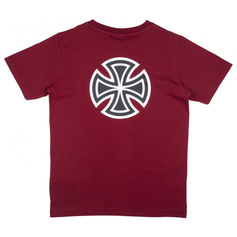 INDEPENDENT BAR CROSS YOUTH T-SHIRT MAROON
