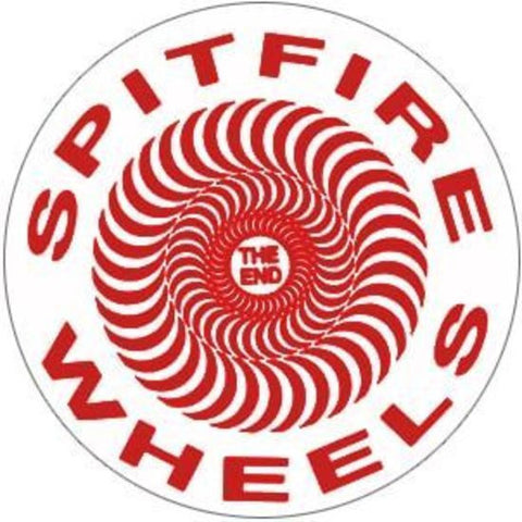 SPITFIRE CLASSIC STICKER WHITE/RED - Skateboards Amsterdam