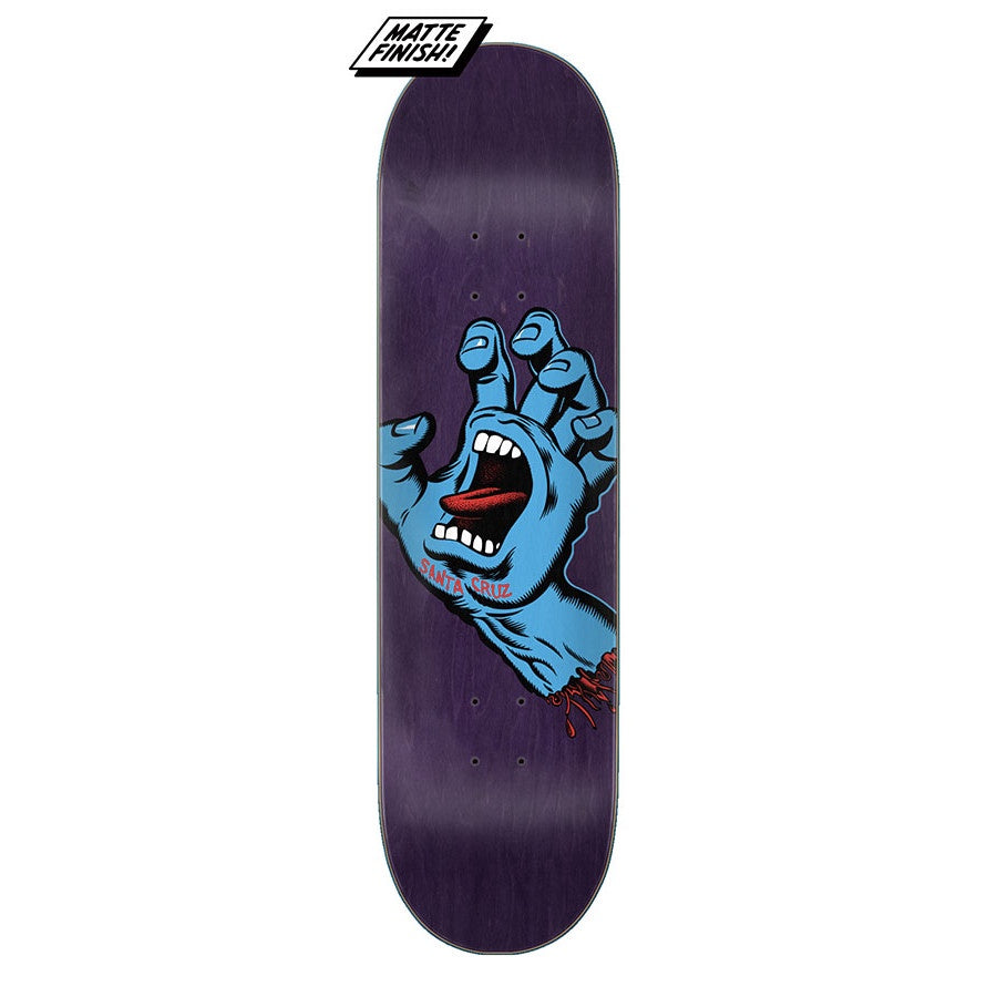 SANTA CRUZ SCREAMING HAND PURPLE 8.375