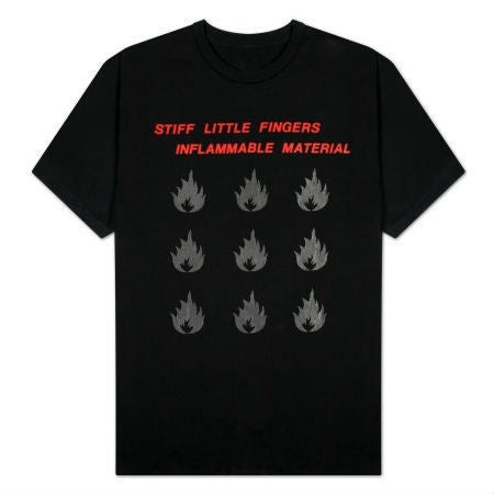 STIFF LITTLE FINGERS T-SHIRT INFLAMMABLE MATERIAL - Skateboards Amsterdam