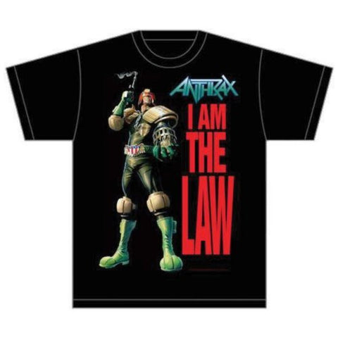 ANTHRAX I AM THE LAW T-SHIRT BLACK - Skateboards Amsterdam