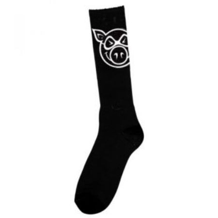 PIG HEAD TALL SOCKS BLACK