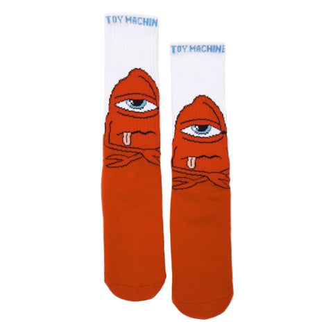 TOY MACHINE BORED SECT CREW SOCK WHITE