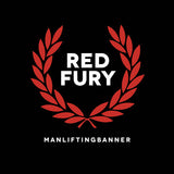 Man Lifting Banner-Red Fury - Skateboards Amsterdam - 1