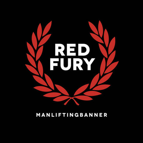 Man Lifting Banner-Red Fury - Skateboards Amsterdam - 1
