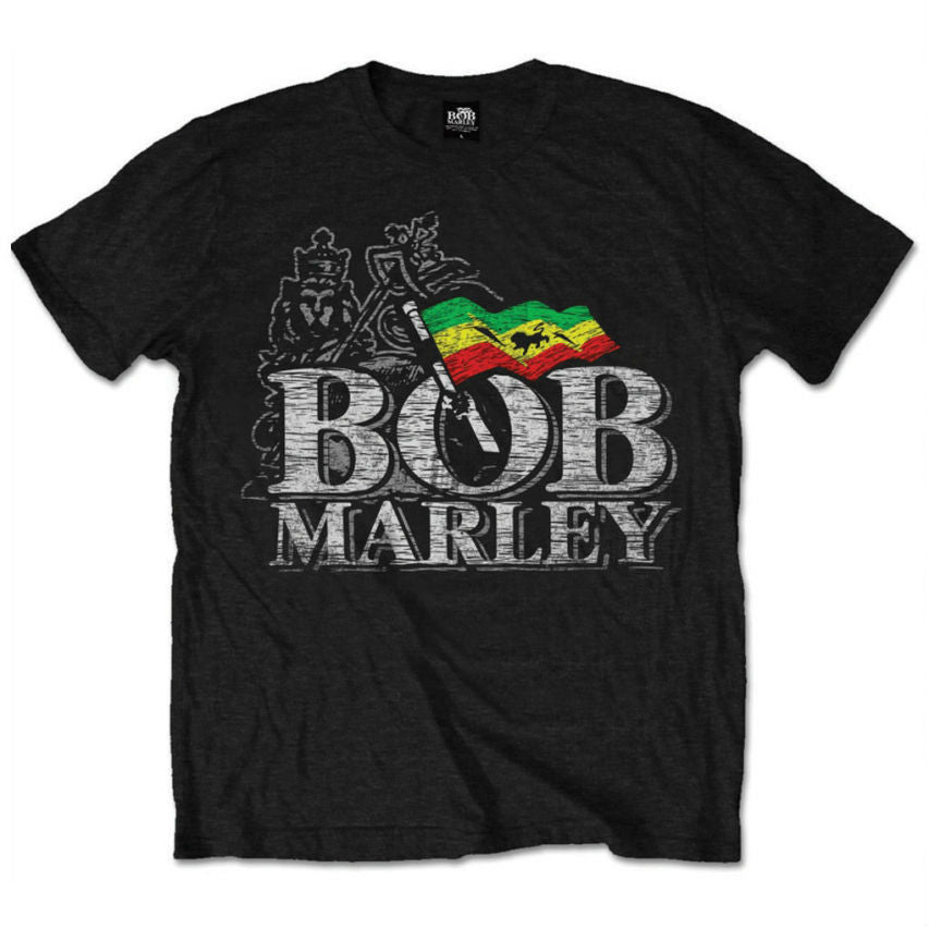 BOB MARLEY DISTRESSED LOGO T-SHIRT - Skateboards Amsterdam