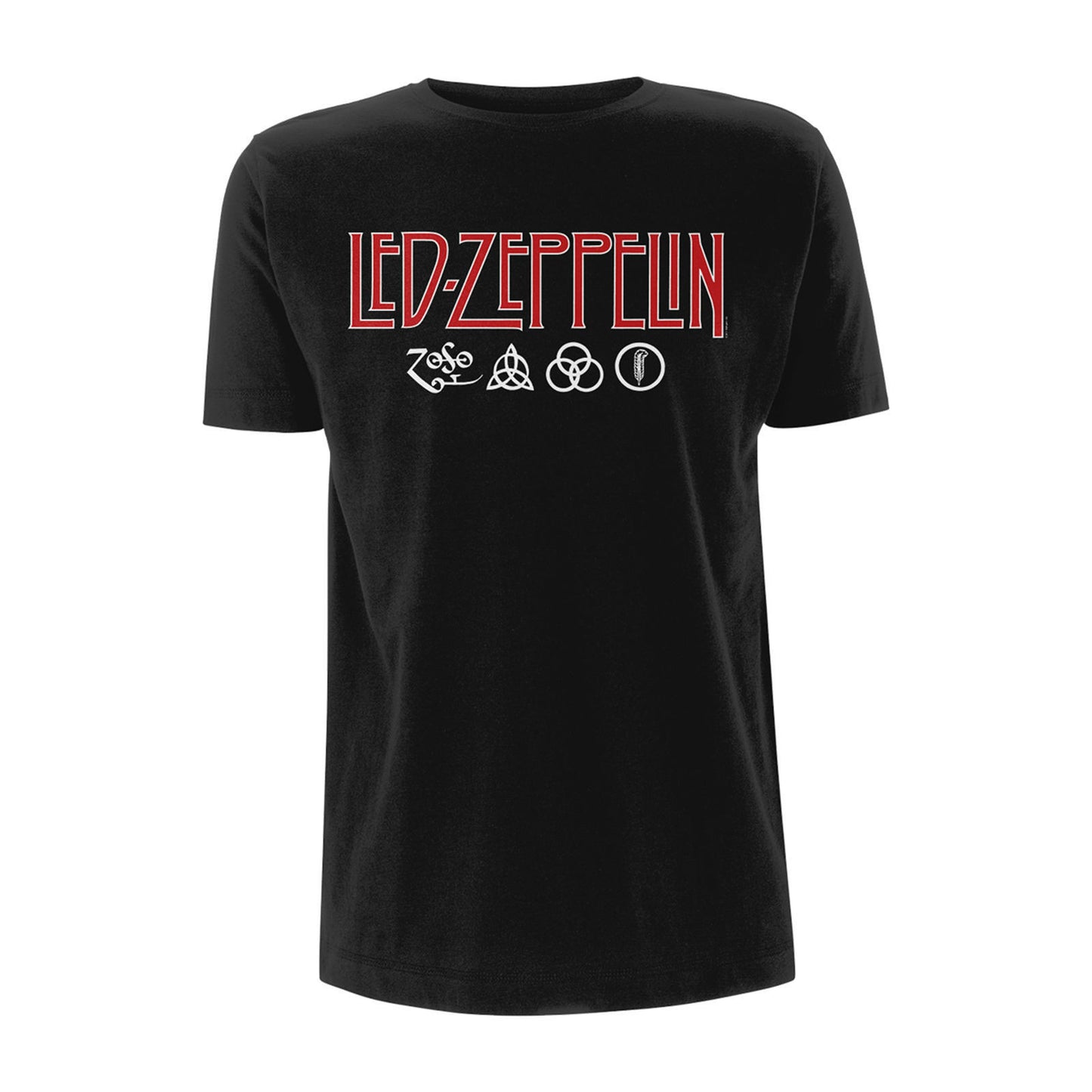 LED ZEPPELIN LOGO & SYMBOLS T-SHIRT BLACK