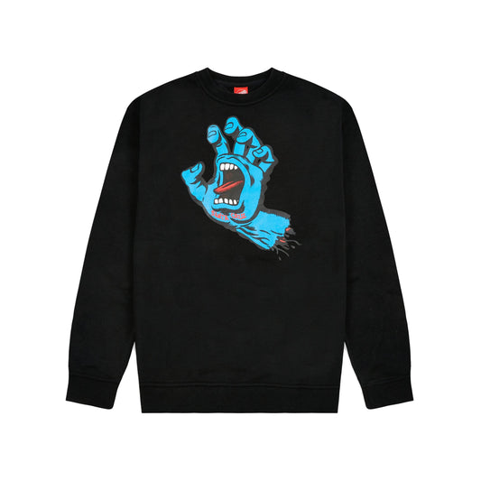 SANTA CRUZ SCREAMING HAND CREWNECK BLACK