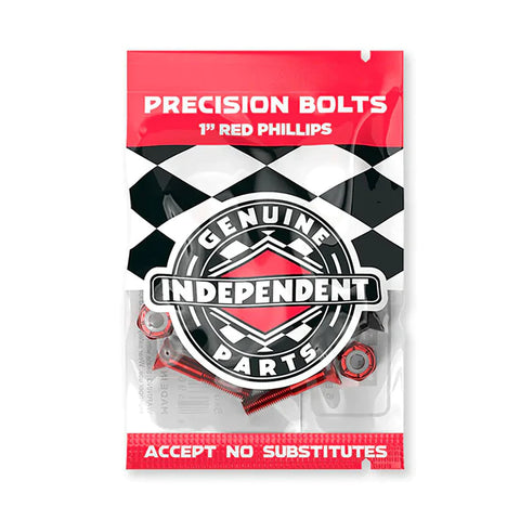 INDEPENDENT CROSS BOLTS 1 INCH PHILLIPS HEAD BLACK/RED