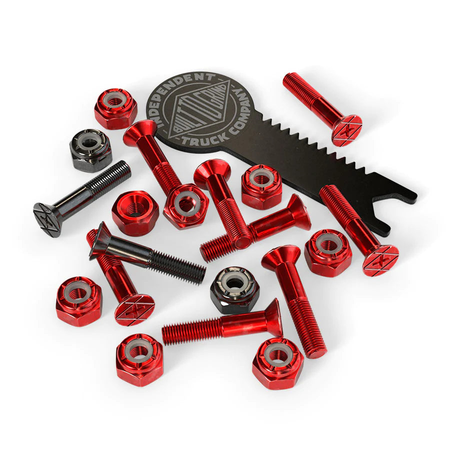 INDEPENDENT CROSS BOLTS 1 INCH PHILLIPS HEAD RED/BLACK W/TOOL