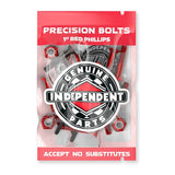 INDEPENDENT CROSS BOLTS 1 INCH PHILLIPS HEAD RED/BLACK W/TOOL