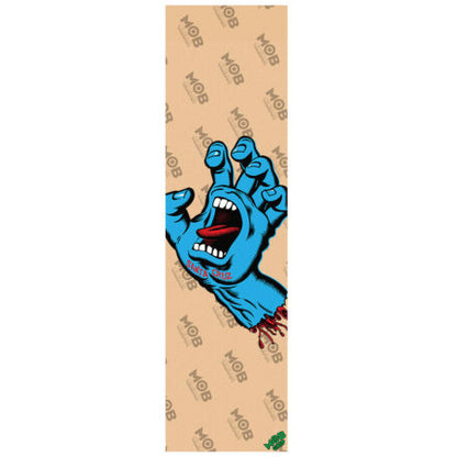 SANTA CRUZ SCREAMING HAND CLEAR GRIPTAPE SHEET 9.0