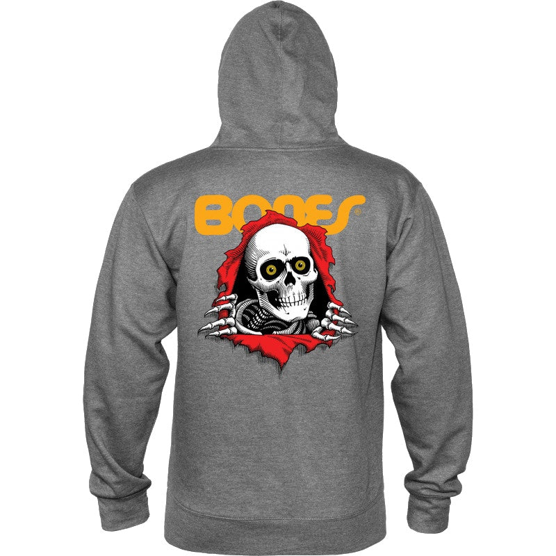 POWELL PERALTA RIPPER HOODED SWEATER GUNMETAL HEATHER