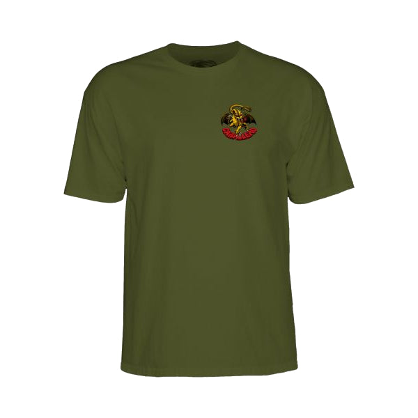 POWELL PERALTA CAB CLASS DRAGON II T-SHIRT MIL GREEN